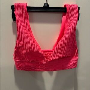 Billabong Neon Pink Textured Sports Bra